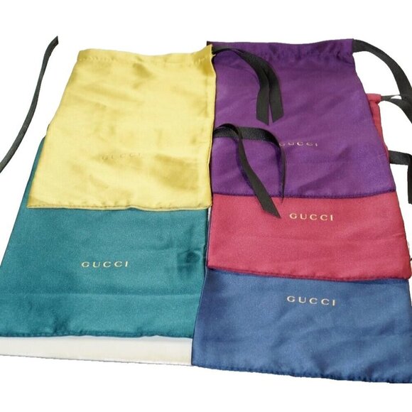 5 NEW AUTHENTIC GUCCI SUNGLASSES ACCESSORY DRAWSTRING DUST SATIN BAG POUCH… - Picture 2 of 12